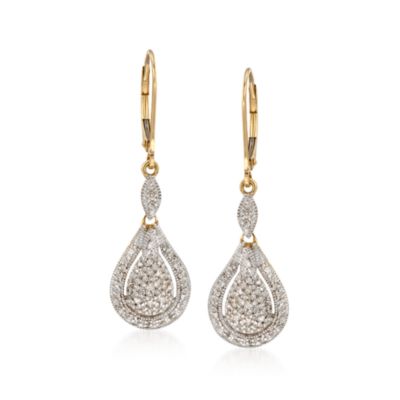 .40 ct. t.w. Diamond Drop Earrings in 14kt Yellow Gold &mdash; Alt Image 1