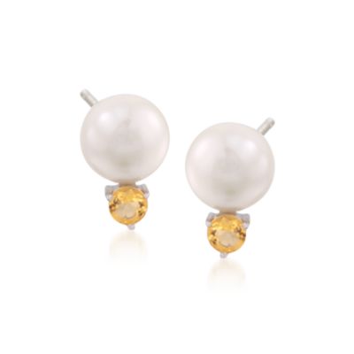 Cultured Pearl and 2.80 ct. t.w. Gem Five-Pair Stud Earring Set in Sterling Silver &mdash; Alt Image 4