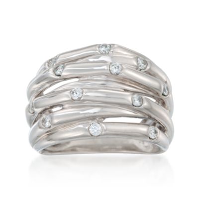 .36 ct. t.w. CZ Stacked-Look Ring in Sterling Silver &mdash; Alt Image 1