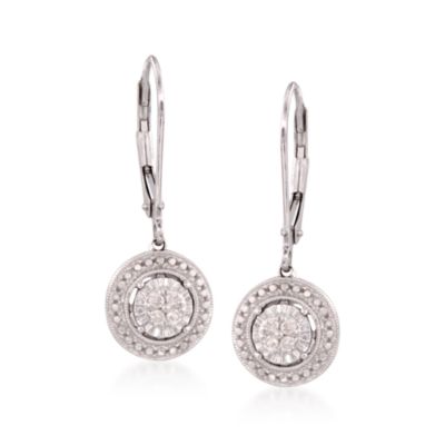 .10 ct. t.w. Diamond Drop Earrings in Sterling Silver &mdash; Alt Image 1