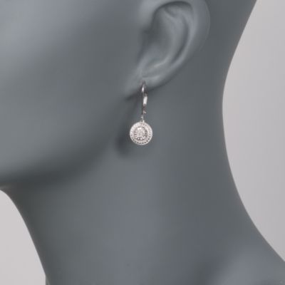 .10 ct. t.w. Diamond Drop Earrings in Sterling Silver &mdash; Alt Image 2