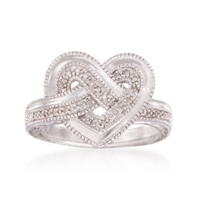 .10 ct. t.w. Diamond Heart Ring in Sterling Silver &mdash; Alt Image 1