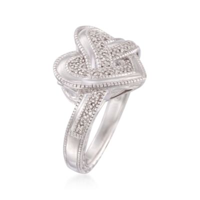 .10 ct. t.w. Diamond Heart Ring in Sterling Silver &mdash; Alt Image 3
