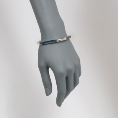 5.20 ct. t.w. Multicolored Sapphire Bangle Bracelet in Sterling Silver. 7.5" &mdash; Alt Image 2