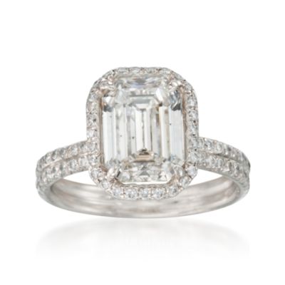 C. 1980 Vintage 3.75 ct. t.w. Diamond Ring in Platinum. Size 7 &mdash; Alt Image 1