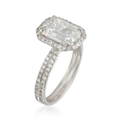 C. 1980 Vintage 3.75 ct. t.w. Diamond Ring in Platinum. Size 7 &mdash; Alt Image 3