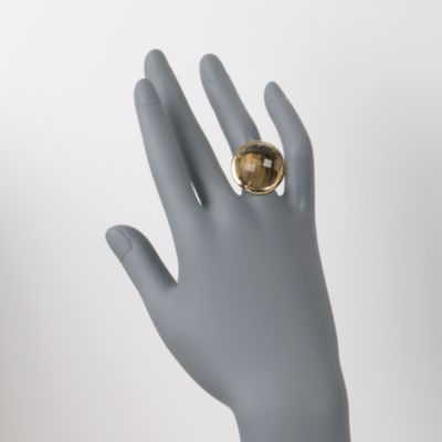 26.00 Carat Cognac Quartz Ring in 18kt Over Sterling &mdash; Alt Image 2