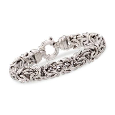 Byzantine Sterling Silver Bracelet. 8" &mdash; Alt Image 1