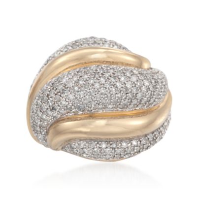 1.50 ct. t.w. Pave Diamond Dome Ring in 14kt Yellow Gold &mdash; Alt Image 1