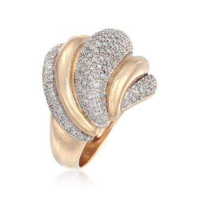 1.50 ct. t.w. Pave Diamond Dome Ring in 14kt Yellow Gold &mdash; Alt Image 3