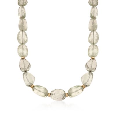 300.00 ct. t.w. Green Amethyst Necklace in 14kt Yellow Gold &mdash; Alt Image 1