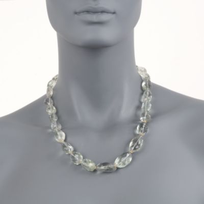 300.00 ct. t.w. Green Amethyst Necklace in 14kt Yellow Gold &mdash; Alt Image 4