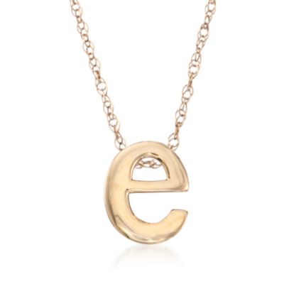 Mini Initial Pendant Necklace in 14kt Yellow Gold &mdash; Alt Image 7