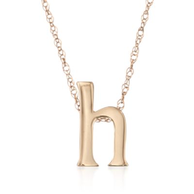 Mini Initial Pendant Necklace in 14kt Yellow Gold &mdash; Alt Image 9