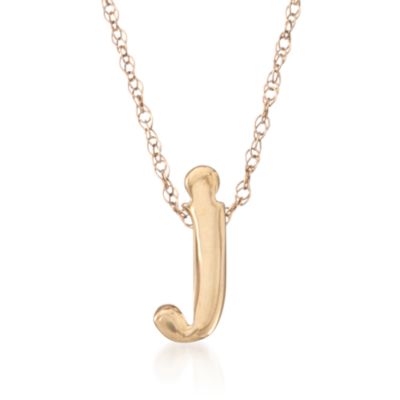 Mini Initial Pendant Necklace in 14kt Yellow Gold &mdash; Alt Image 11