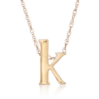 Mini Initial Pendant Necklace in 14kt Yellow Gold &mdash; Alt Image 12
