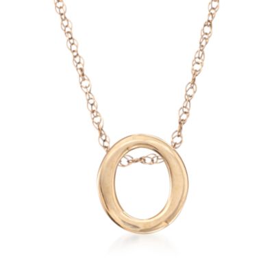 Mini Initial Pendant Necklace in 14kt Yellow Gold &mdash; Alt Image 15