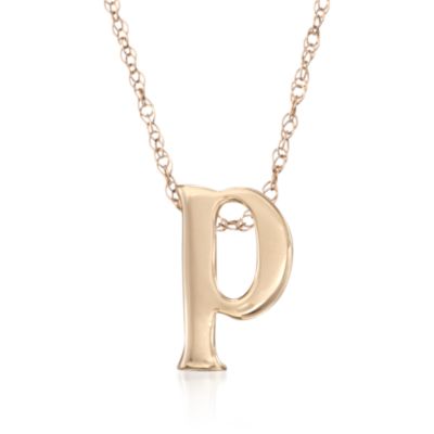 Mini Initial Pendant Necklace in 14kt Yellow Gold &mdash; Alt Image 16
