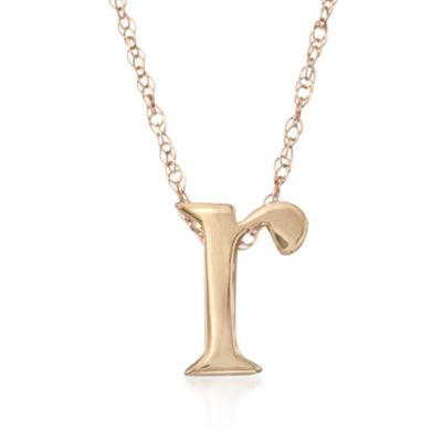 Mini Initial Pendant Necklace in 14kt Yellow Gold &mdash; Alt Image 17