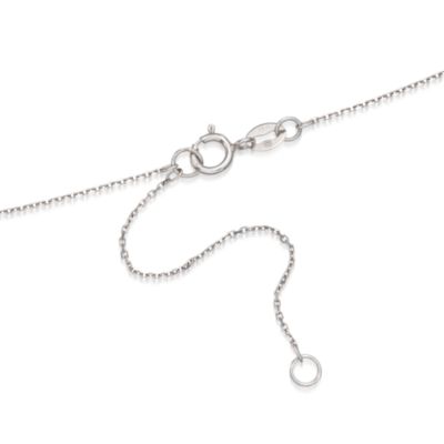 8mm Cultured Pearl and Diamond Heart Y-Necklace in 14kt White Gold &mdash; Alt Image 4
