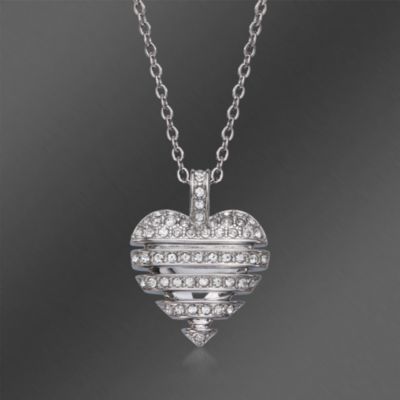 Swarovski Crystal "Sensible" Pave Crystal Pendant Necklace. 15" &mdash; Alt Image 1