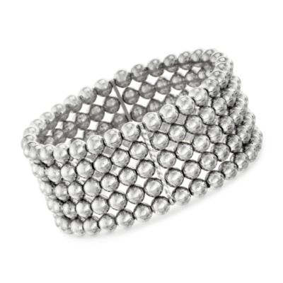 Italian Sterling Silver Five-Strand Bead Bracelet &mdash; Alt Image 1