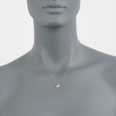 14kt Yellow Gold Quilted Handbag Pendant Necklace &mdash; Alt Image 2