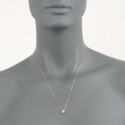 14kt Yellow Gold Tiny 4-Leaf Clover Symbol Necklace &mdash; Alt Image 3