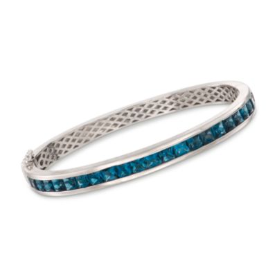 9.23 ct. t.w. London Blue Topaz Bracelet in Sterling Silver. 7" &mdash; Alt Image 1