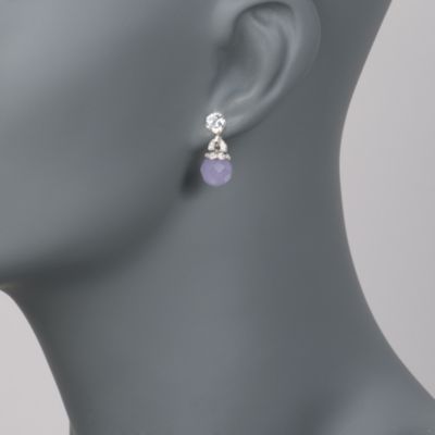 Jade and .10 ct. t.w. Diamond Drop Earring Jackets in Sterling Silver &mdash; Alt Image 2