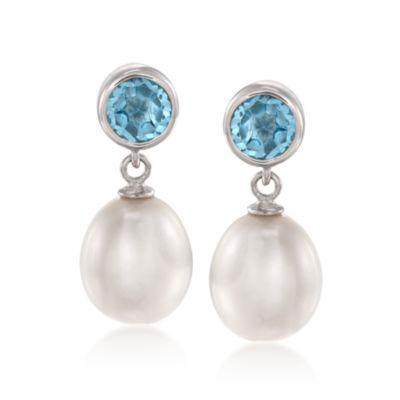 5-Pair Set of 5.20 ct. t.w. Multi-Gem and Pearl Earrings in Sterling Silver &mdash; Alt Image 4