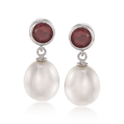 5-Pair Set of 5.20 ct. t.w. Multi-Gem and Pearl Earrings in Sterling Silver &mdash; Alt Image 5