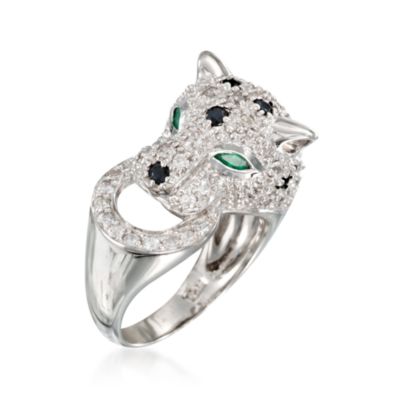 2.65 ct. t.w. Multi-Gemstone Panther Ring in Sterling Silver &mdash; Alt Image 3