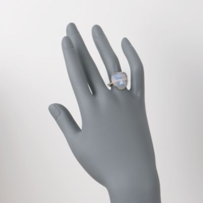 Moonstone and .28 ct. t.w. Diamond Ring in 14kt Yellow Gold &mdash; Alt Image 2