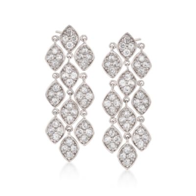 4.25 ct. t.w. White Zircon Drop Earrings in Sterling Silver  &mdash; Alt Image 1