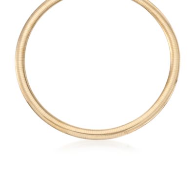 C. 1990 Vintage 10mm 14kt Yellow Gold Omega Necklace. 20" &mdash; Alt Image 1