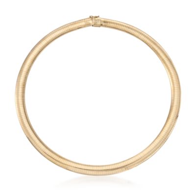 C. 1990 Vintage 10mm 14kt Yellow Gold Omega Necklace. 20" &mdash; Alt Image 3