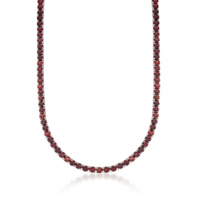 50.80 ct. t.w. Garnet Tennis Necklace in Sterling Silver. 16" &mdash; Alt Image 1