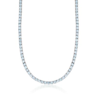 45.15 ct. t.w. Blue Topaz Tennis Necklace in Sterling Silver. 16" &mdash; Alt Image 1