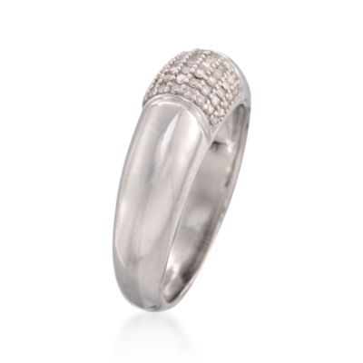.20 ct. t.w. Pave Diamond Bar Ring in Sterling Silver &mdash; Alt Image 3