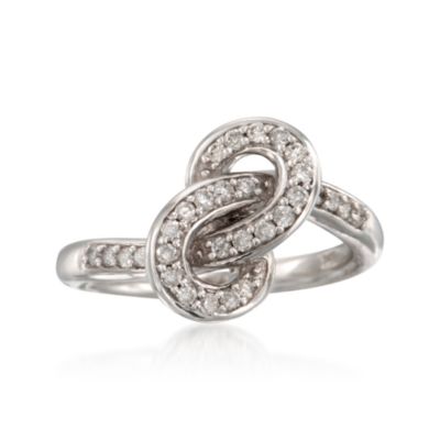 .30 ct. t.w. Diamond Knot Ring in 14kt White Gold &mdash; Alt Image 1