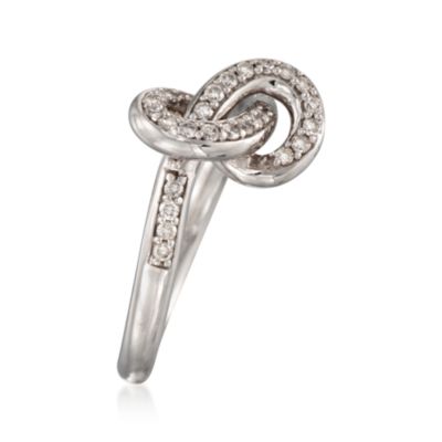 .30 ct. t.w. Diamond Knot Ring in 14kt White Gold &mdash; Alt Image 3