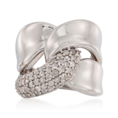 1.00 ct. t.w. Diamond Knot Ring in Sterling Silver &mdash; Alt Image 1
