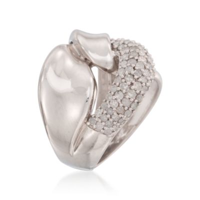 1.00 ct. t.w. Diamond Knot Ring in Sterling Silver &mdash; Alt Image 3
