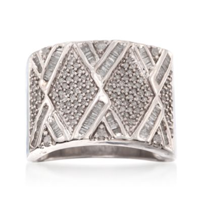 .75 ct. t.w. Pave Diamond Ring in Sterling Silver &mdash; Alt Image 1