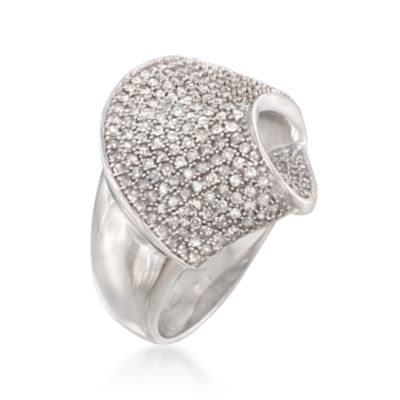 1.00 ct. t.w. Diamond Loop Ring in Sterling Silver &mdash; Alt Image 3