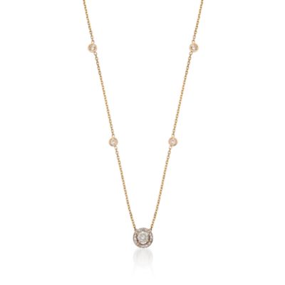 .75 ct. t.w. Diamond Bezel Necklace in 14kt Yellow Gold &mdash; Alt Image 1