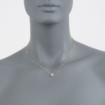 .75 ct. t.w. Diamond Bezel Necklace in 14kt Yellow Gold &mdash; Alt Image 2
