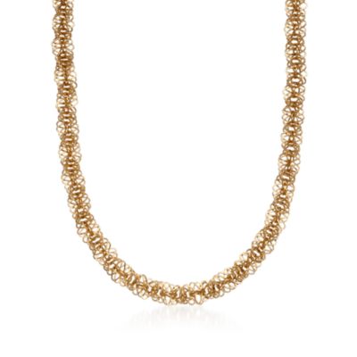 C. 2000 Vintage 14kt Yellow Gold Fancy Link Necklace. 18" &mdash; Alt Image 1