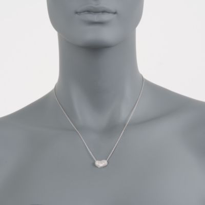 .50 ct. t.w. Diamond Bean Necklace in Sterling Silver. 18" &mdash; Alt Image 2